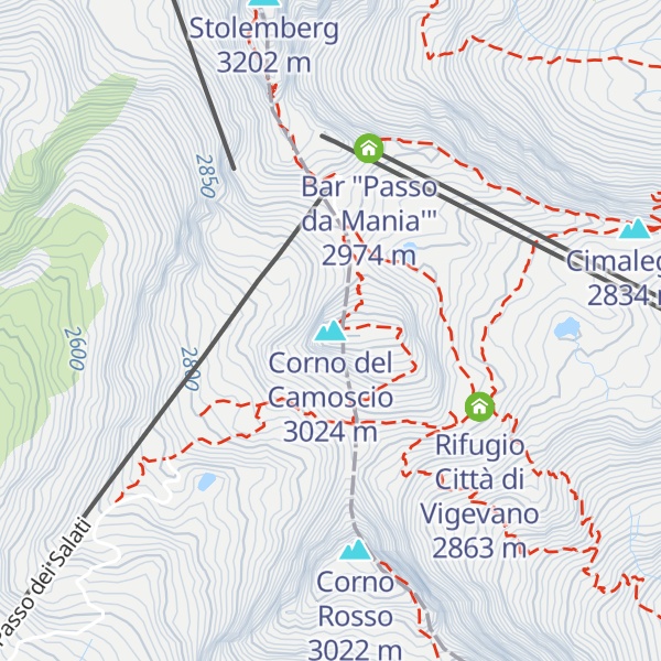 Map of Corno del Camoscio