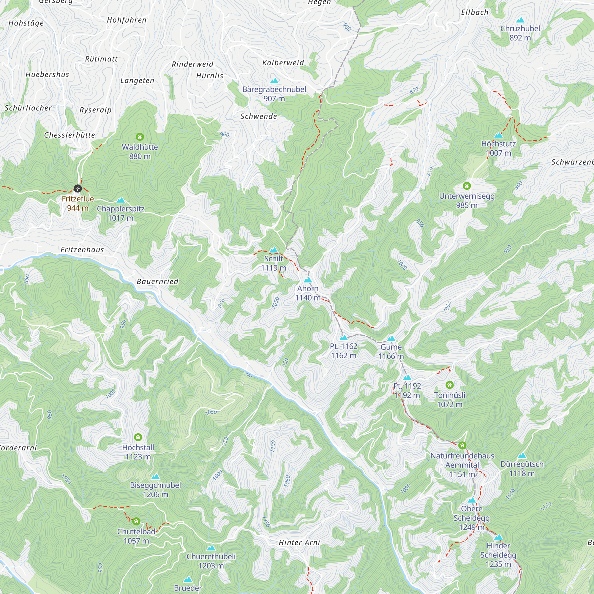Alpwirtschaft Brestenegg map
