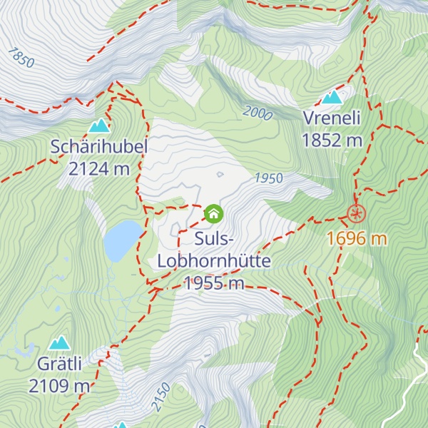 Map of Suls-Lobhornhütte