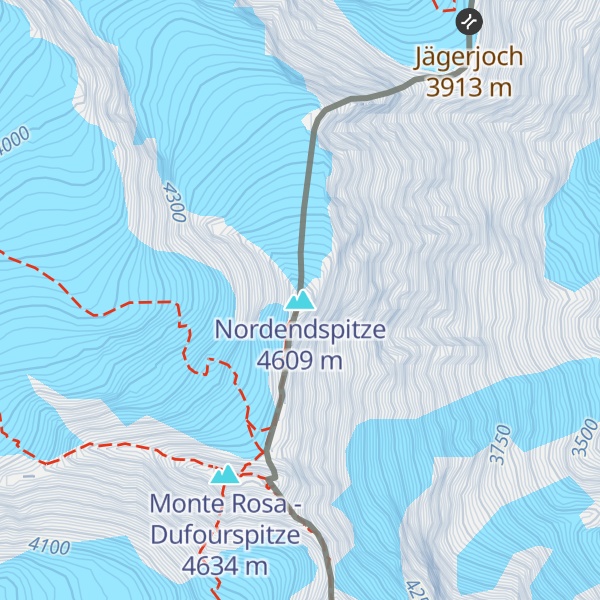 Map of Nordendspitze