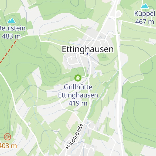 Map of Grillhütte Ettinghausen