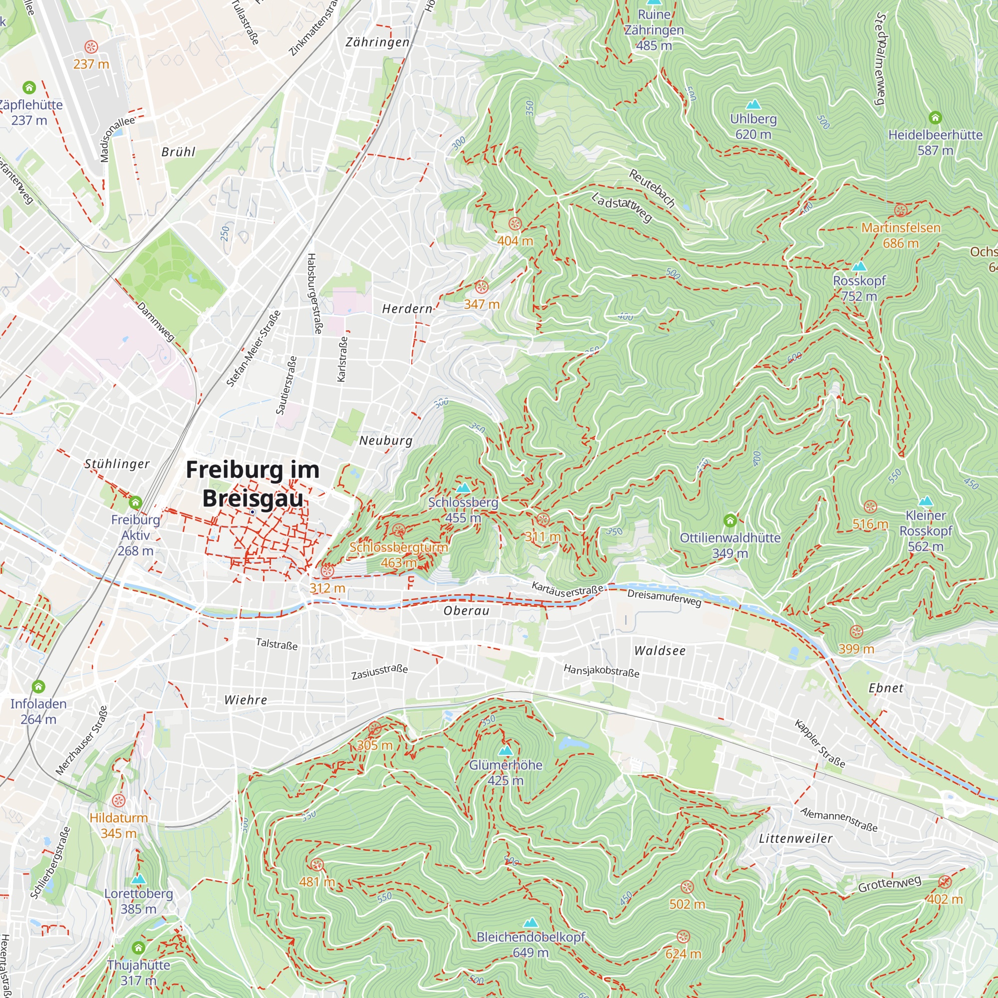 Rote Hütte map