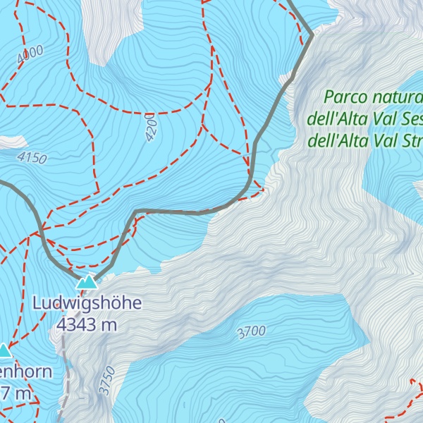 Map of Parrotspitze / Punta Parrot