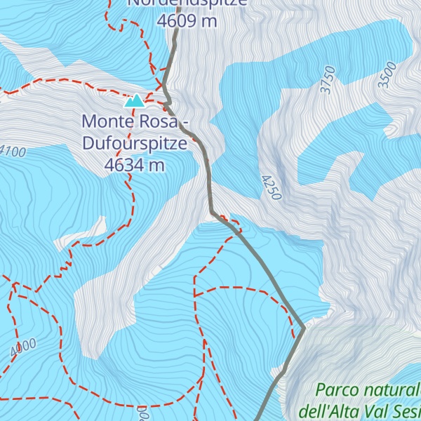 Map of Zumsteinspitze