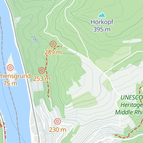 Map of Bacharacher Kopf