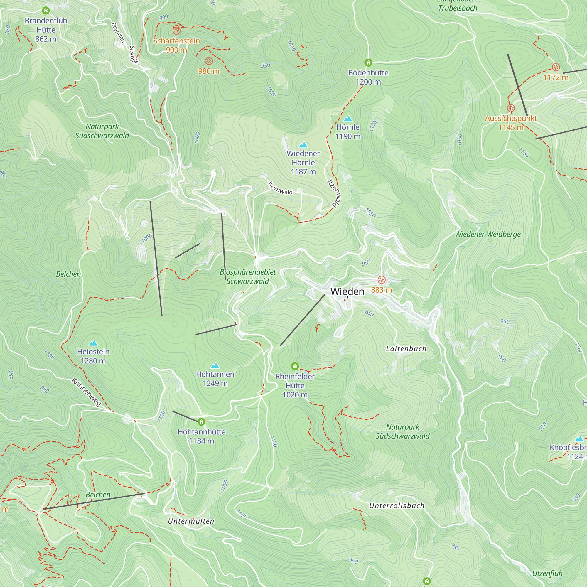 Bachhütte map