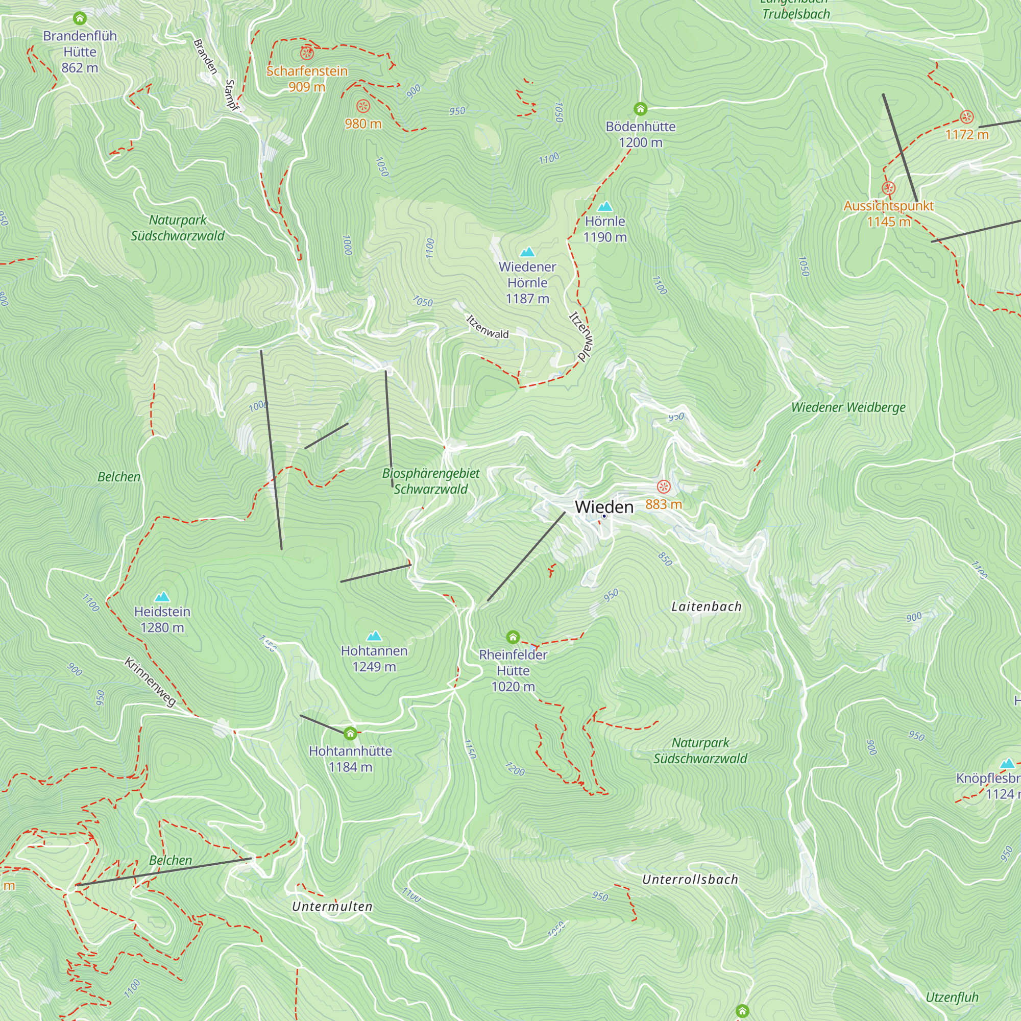 Bachhütte map