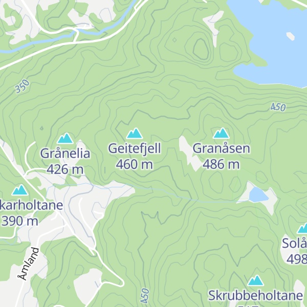 Map of Fjellan