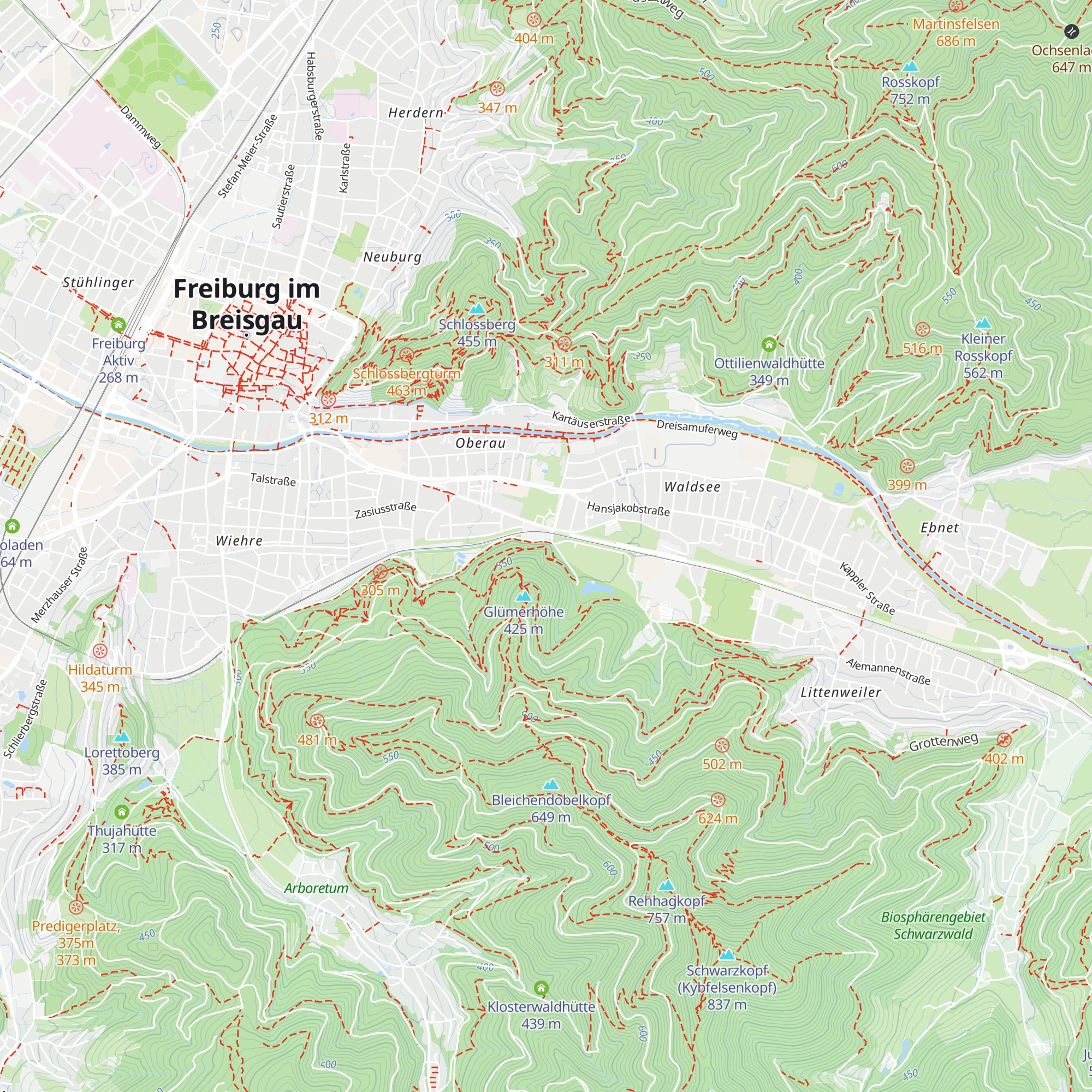 Weißerfelsenhütte map