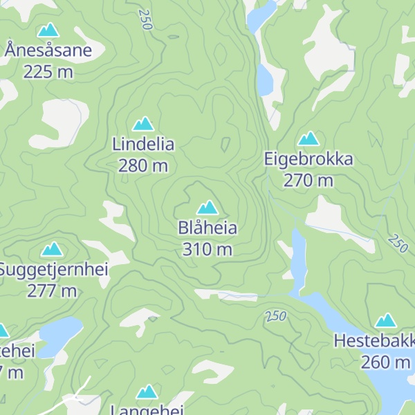 Map of Blåheia
