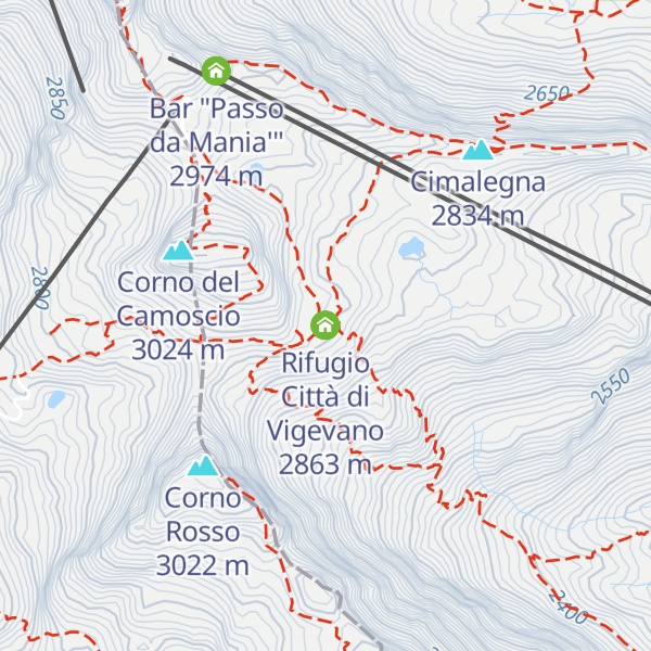Map of Rifugio Città di Vigevano