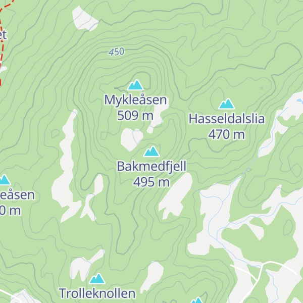 Map of Bakmedfjell
