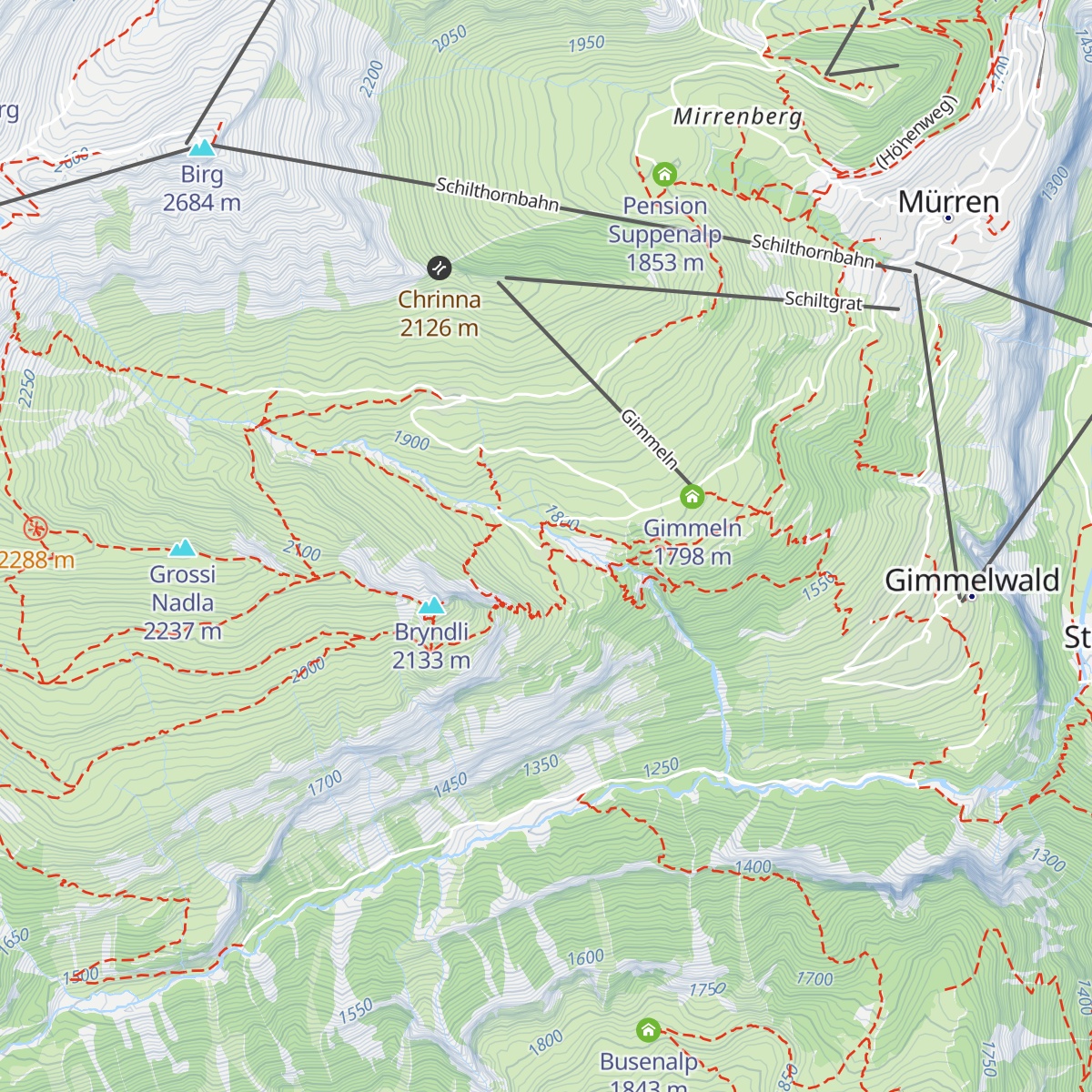 Spielbodenalp map