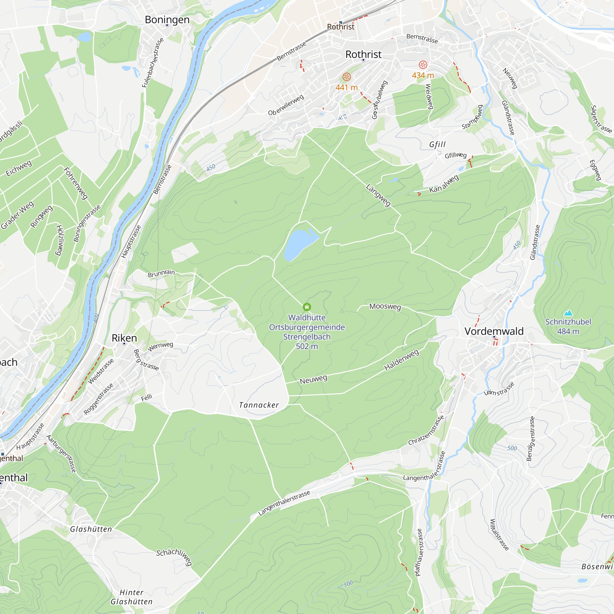 Waldhütte Ortsbürgergemeinde Strengelbach map
