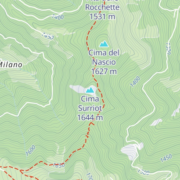 Map of Cima Surriot