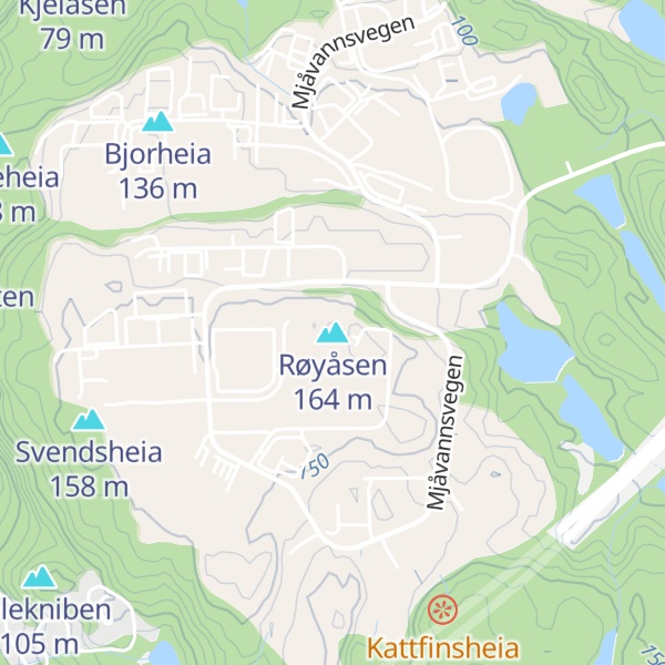 Map of Røyåsen