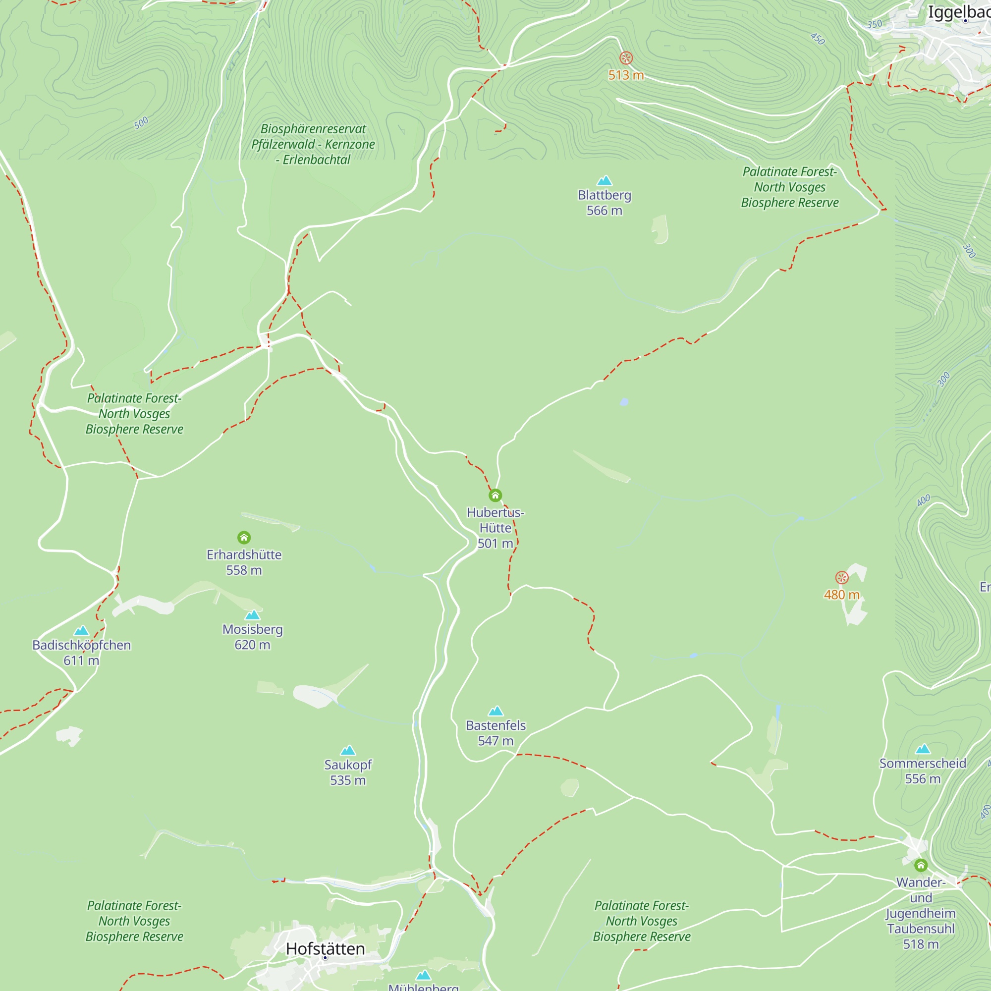 Hubertus-Hütte map