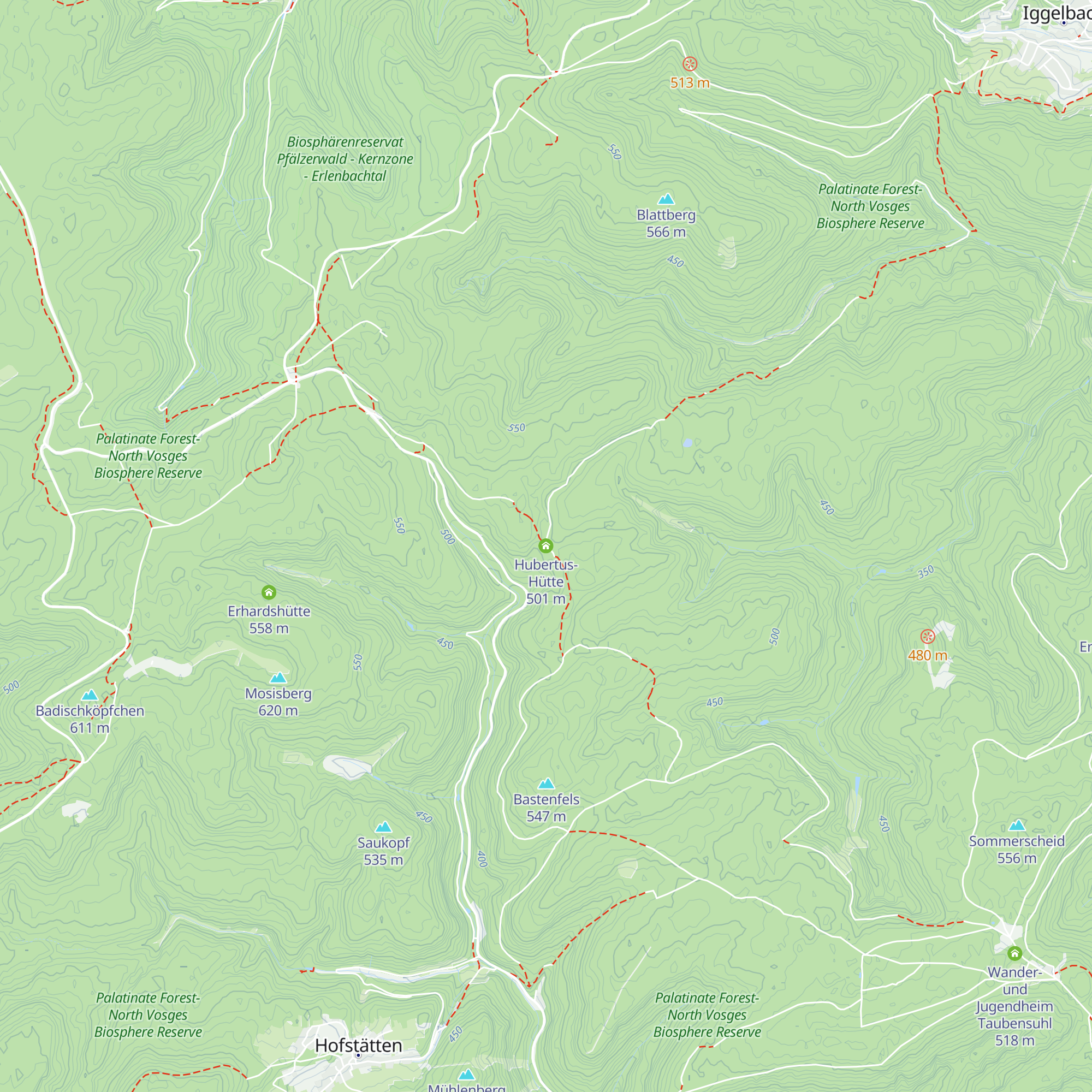 Hubertus-Hütte map