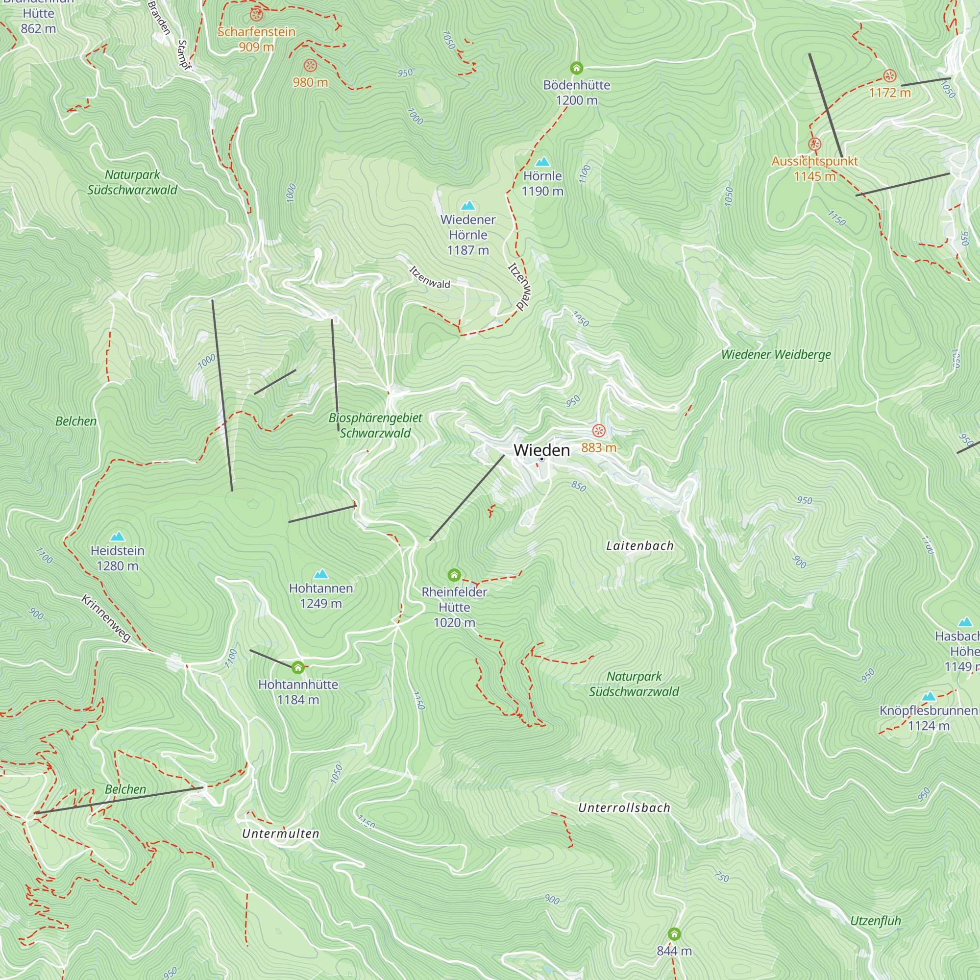 Bödemle Hütte map