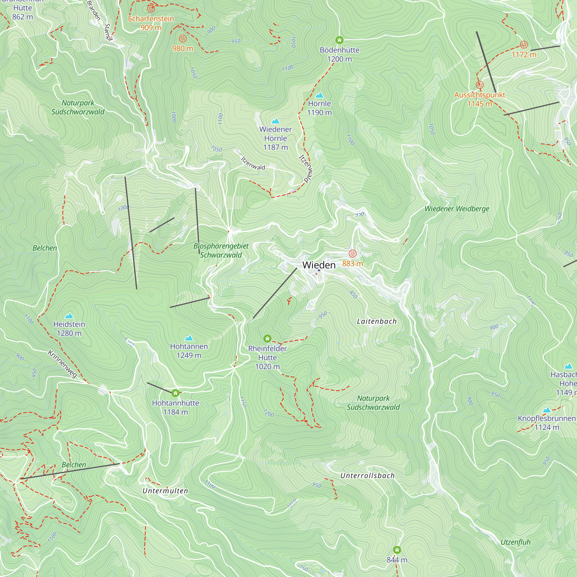 Bödemle Hütte map