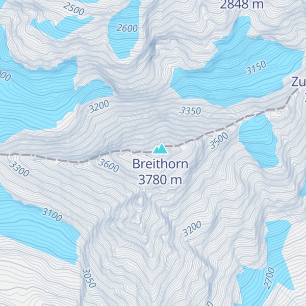 Map of Kleines Breithorn