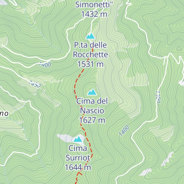 Map of Cima del Nascio