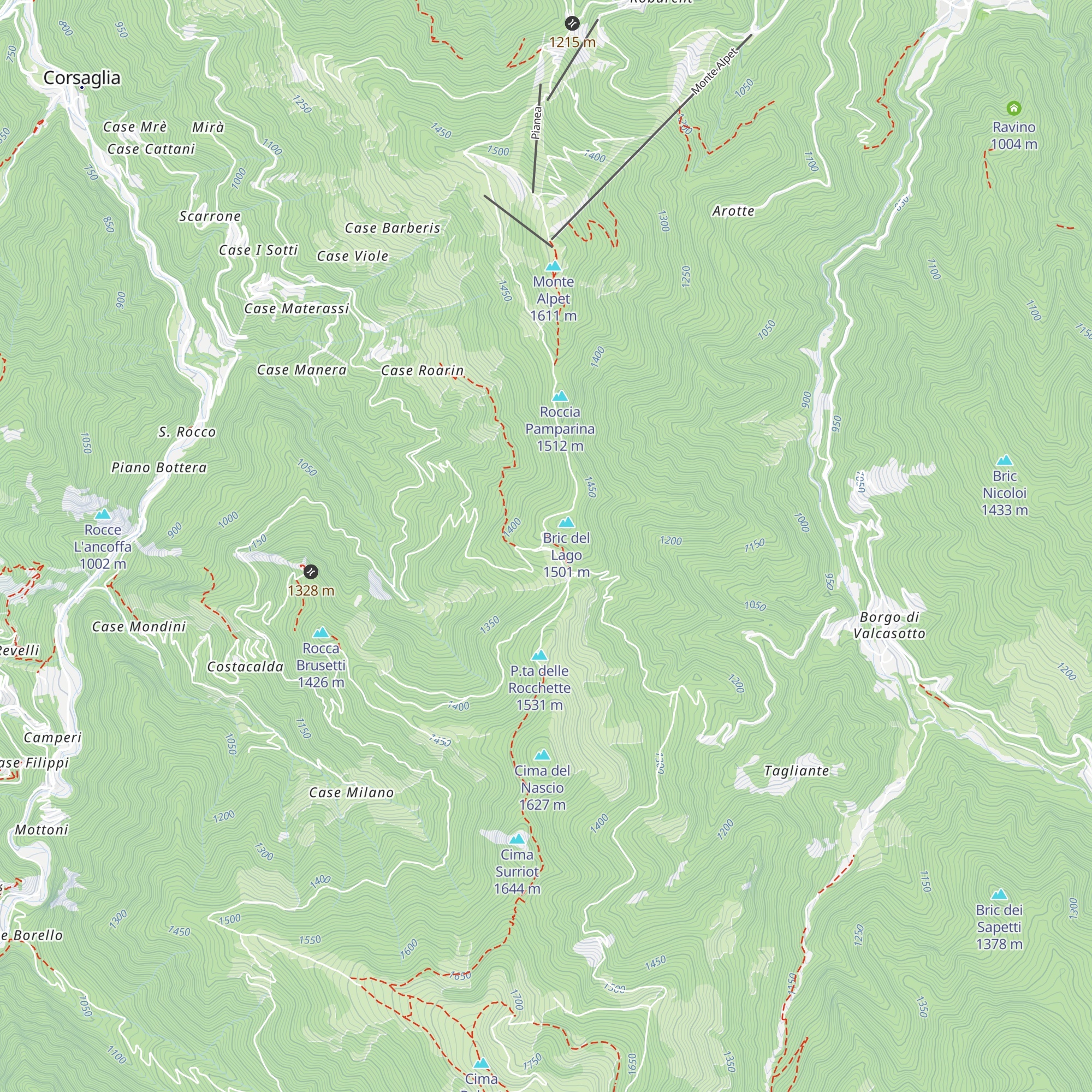 Rifugio Navonera "G. Simonetti" map