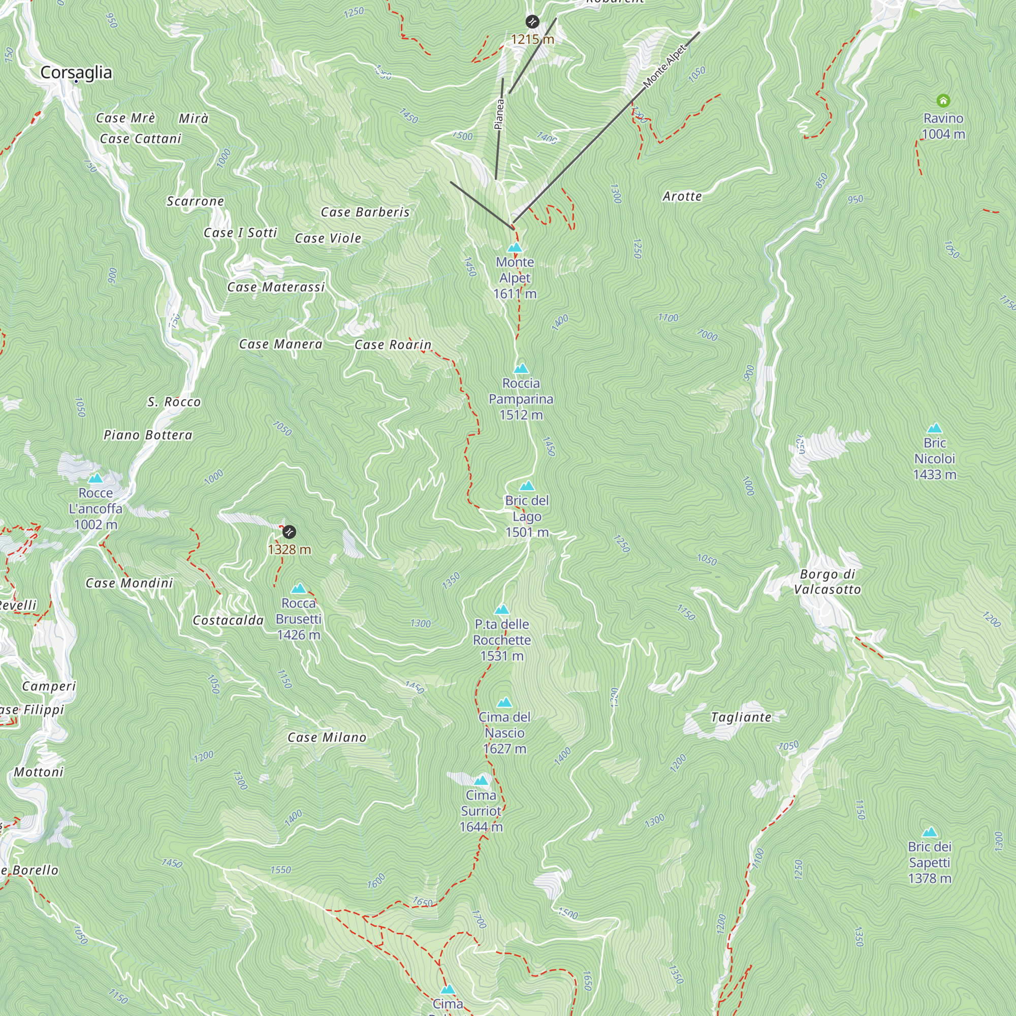 Rifugio Navonera "G. Simonetti" map