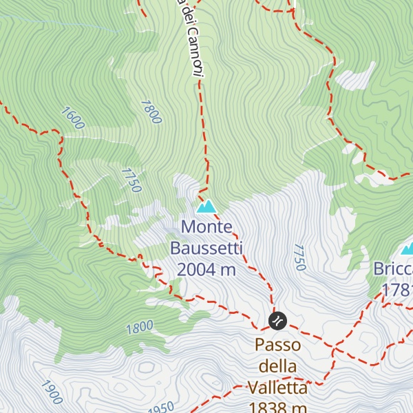 Map of Monte Baussetti