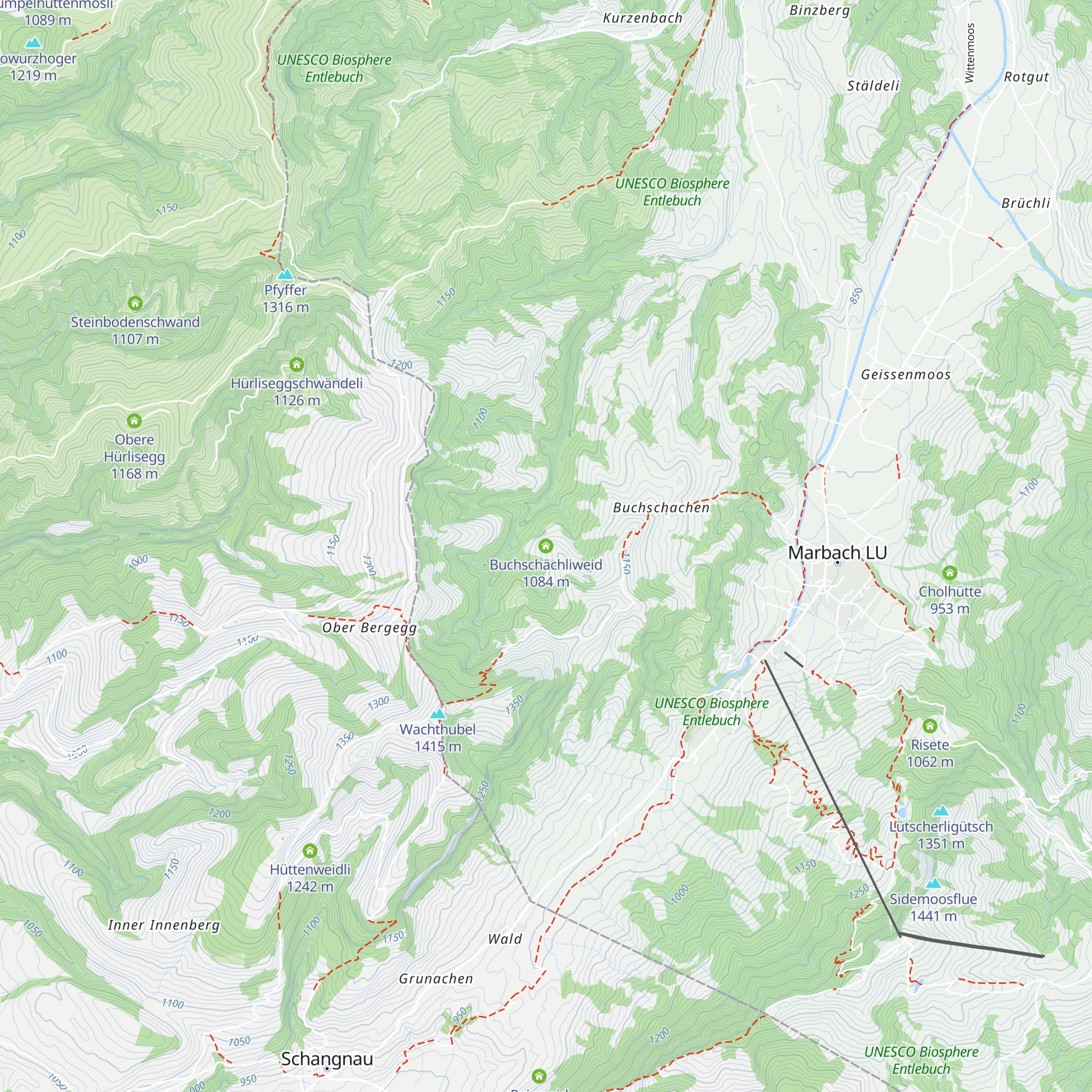 Buchschächliweid map