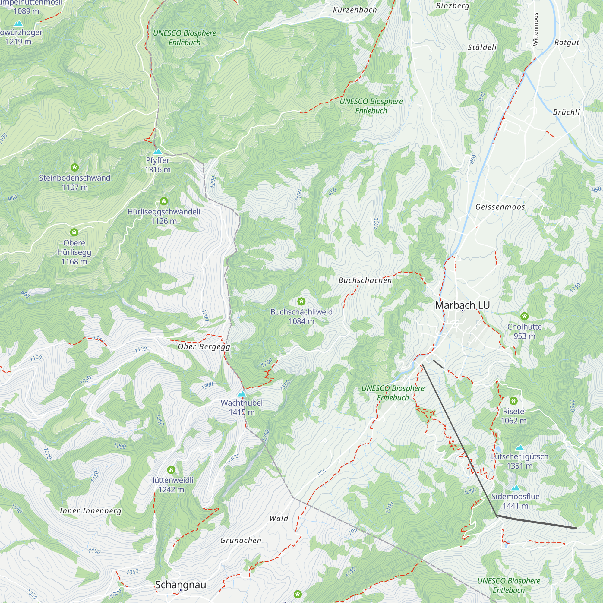 Buchschächliweid map