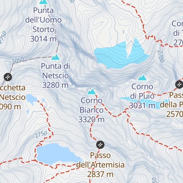 Map of Corno Bianco