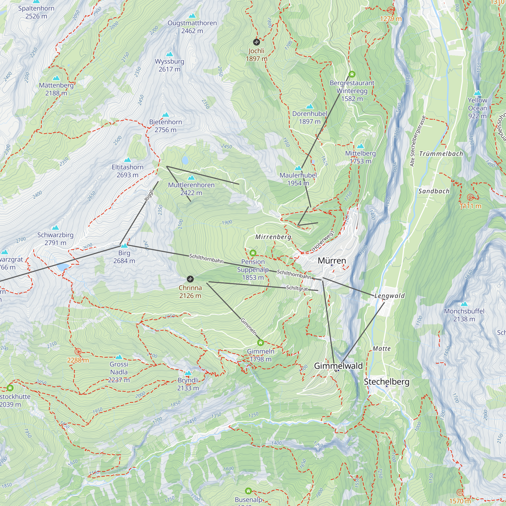 Pension Suppenalp map
