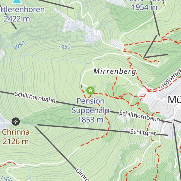 Map of Pension Suppenalp