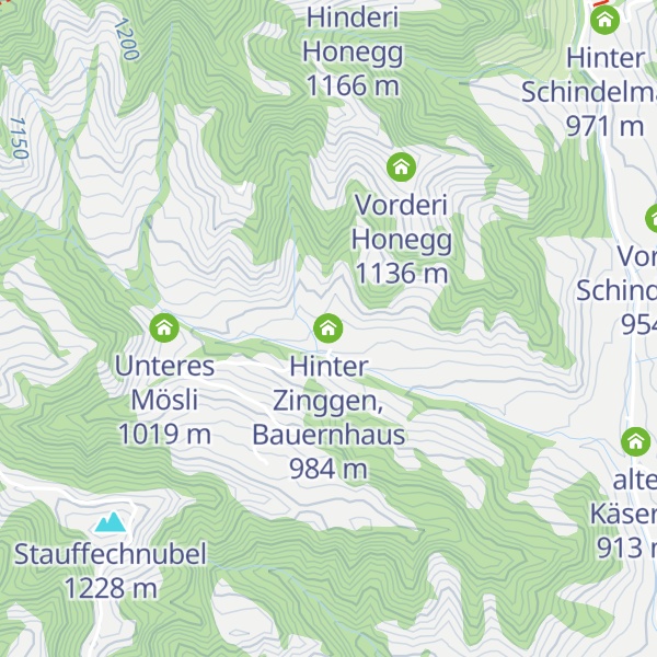 Map of Hinter Zinggen, Bauernhaus