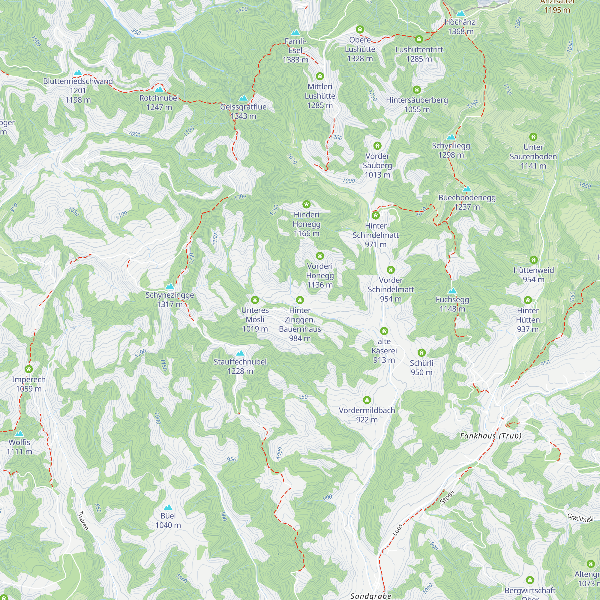Hinter Zinggen, Bauernhaus map