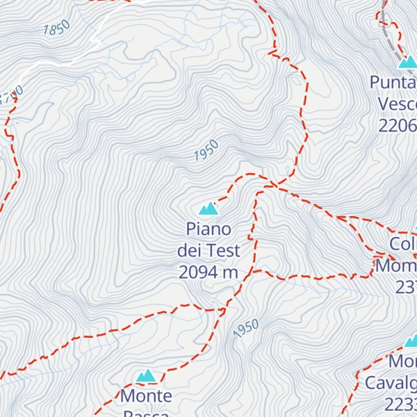 Map of Piano dei Test
