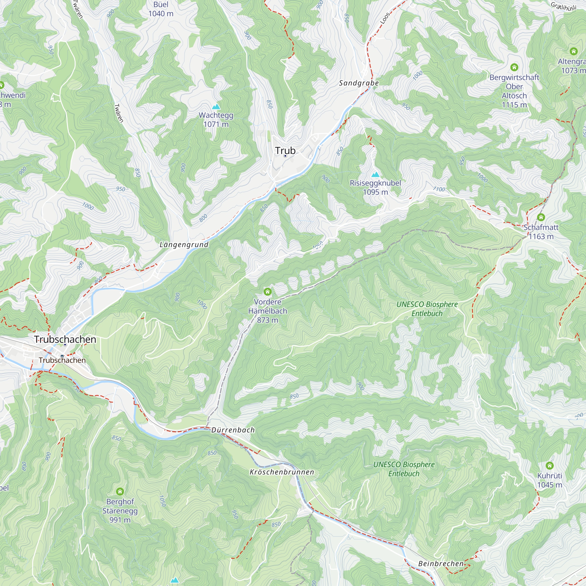 Grabenhüsli Hämelbach map