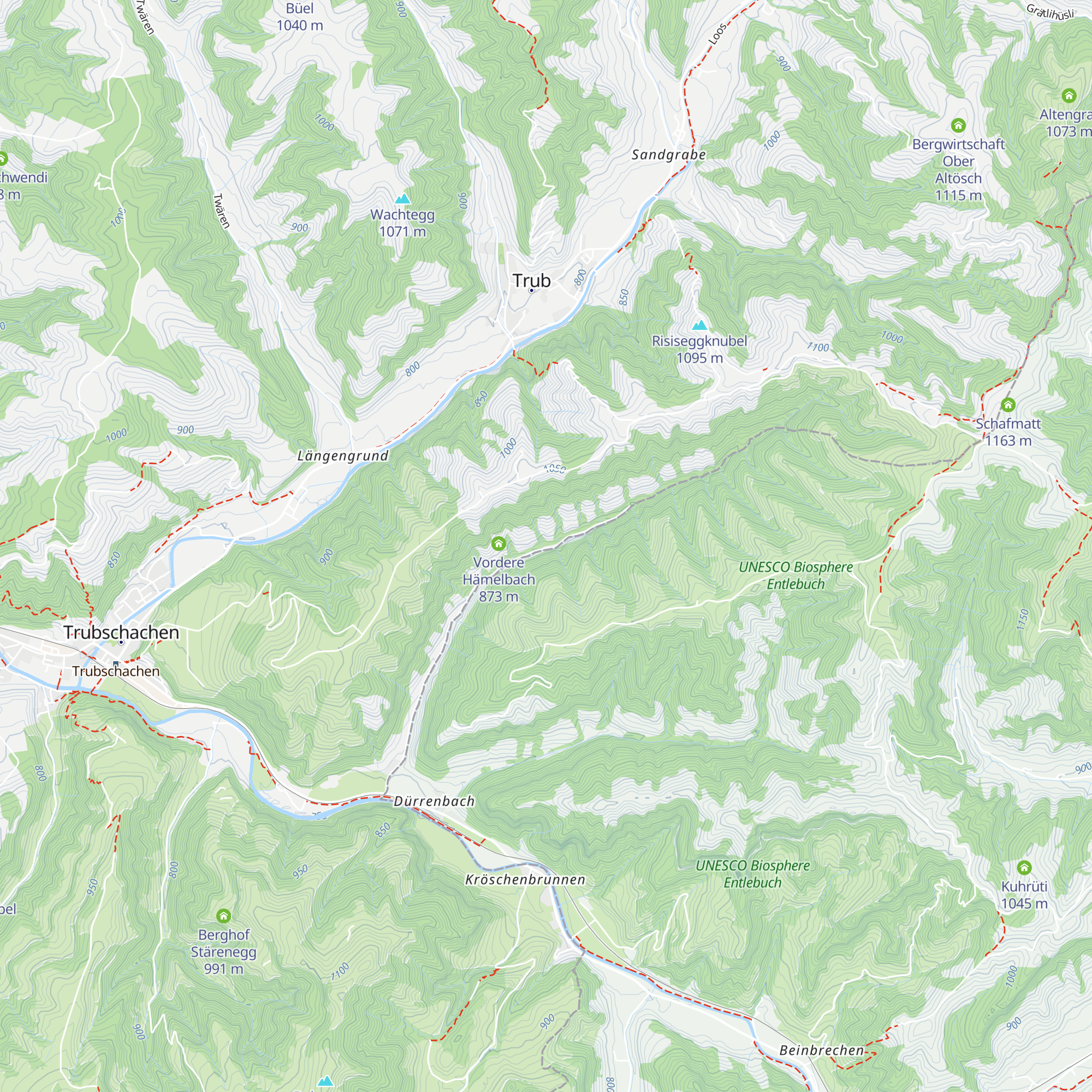 Grabenhüsli Hämelbach map