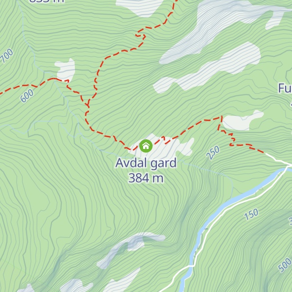 Map of Avdal gard