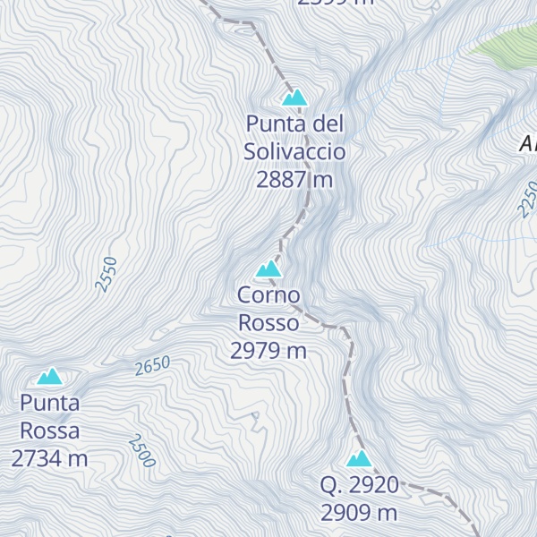 Map of Corno Rosso