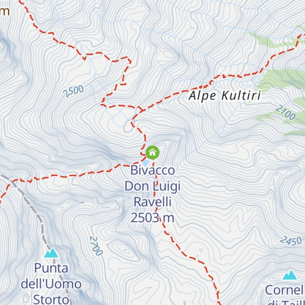 Map of Bivacco Don Luigi Ravelli