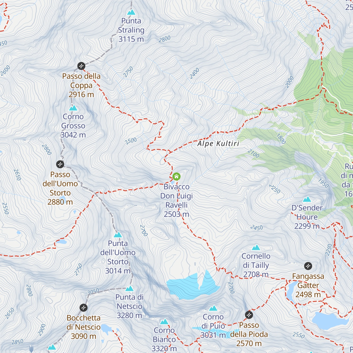 Bivacco Don Luigi Ravelli map
