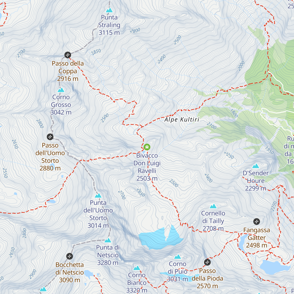 Bivacco Don Luigi Ravelli map