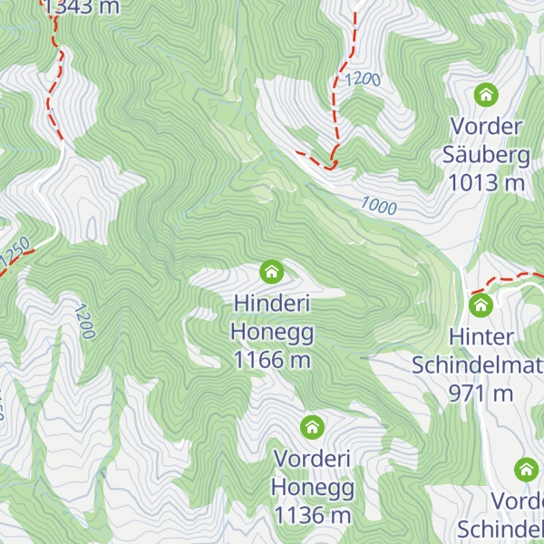 Map of Hinderi Honegg