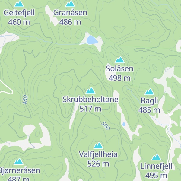 Map of Skrubbeholtane