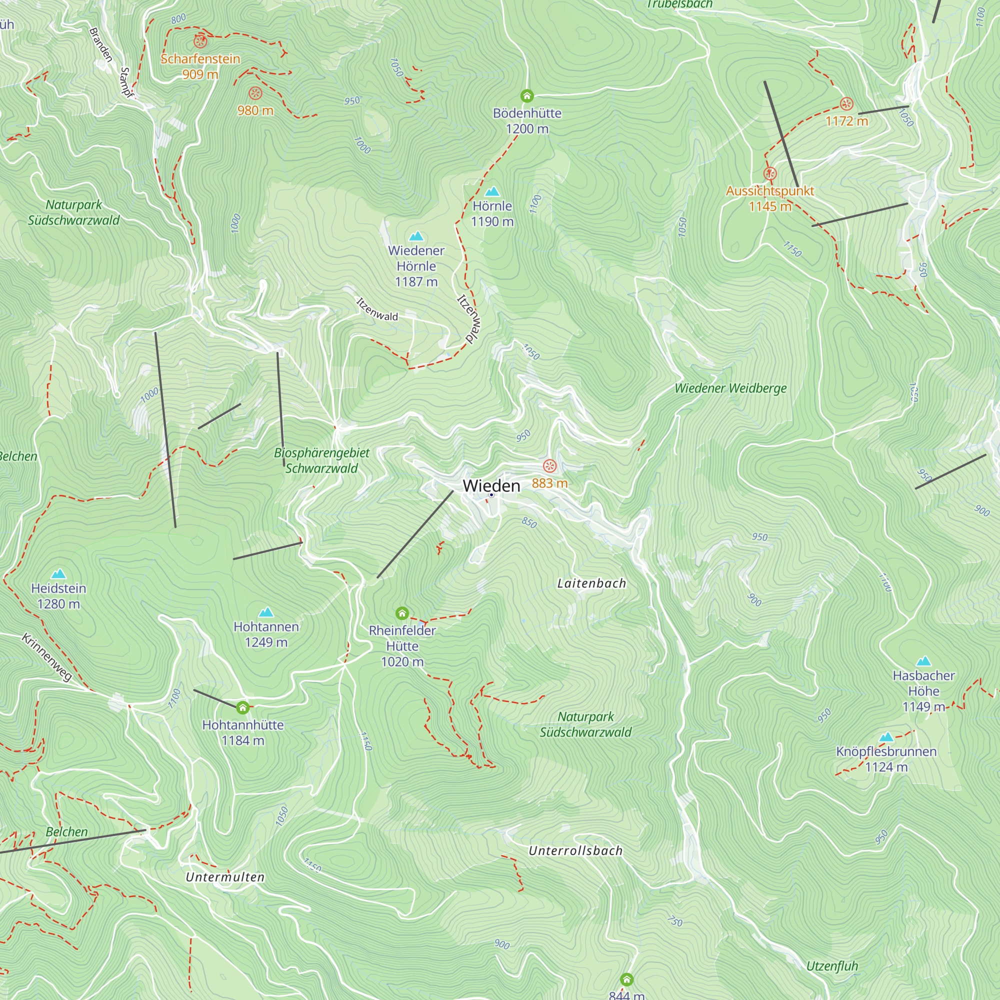Touristinformation Wieden map