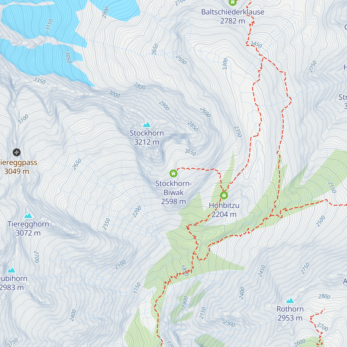 Stockhorn-Biwak map