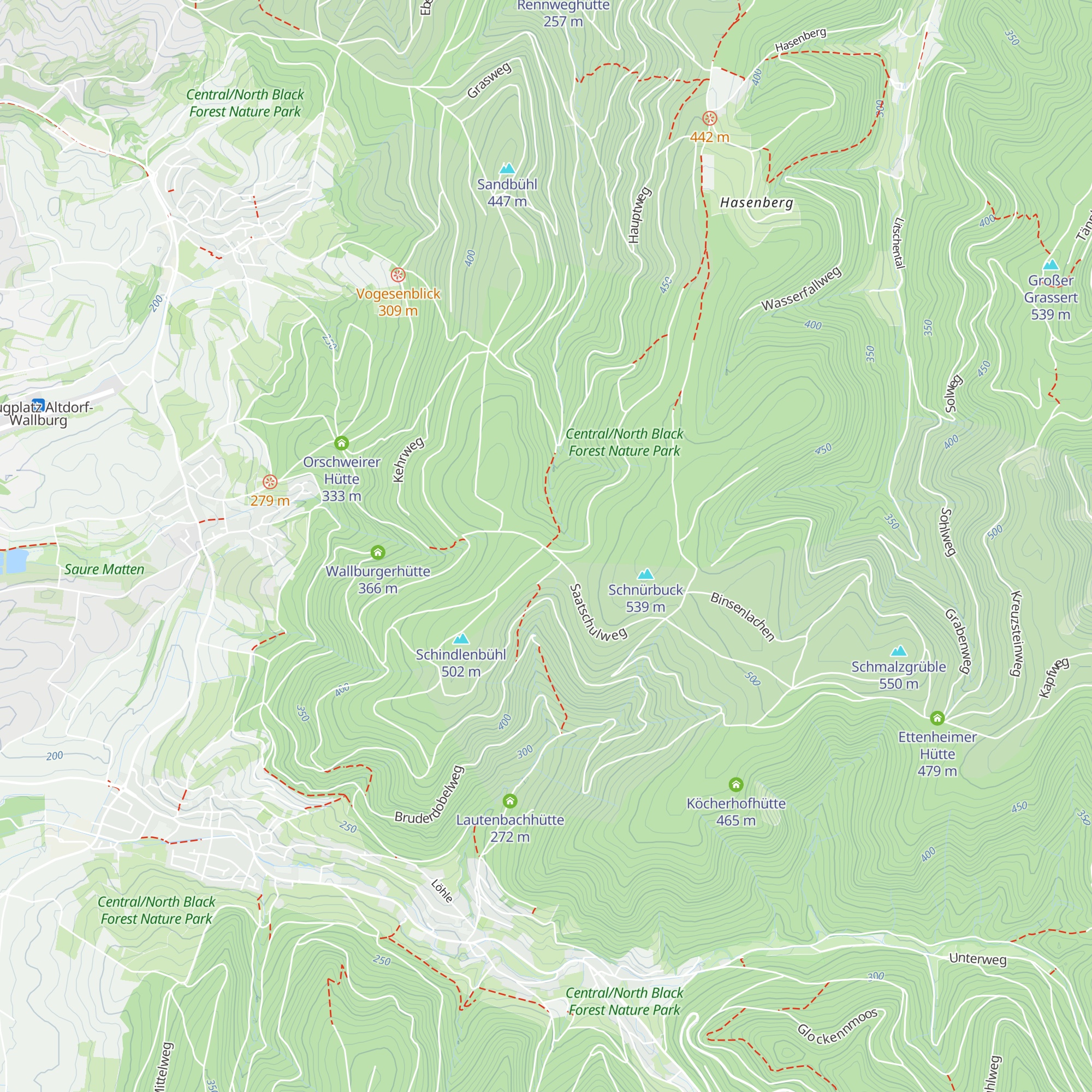 Altdorfer Hütte map