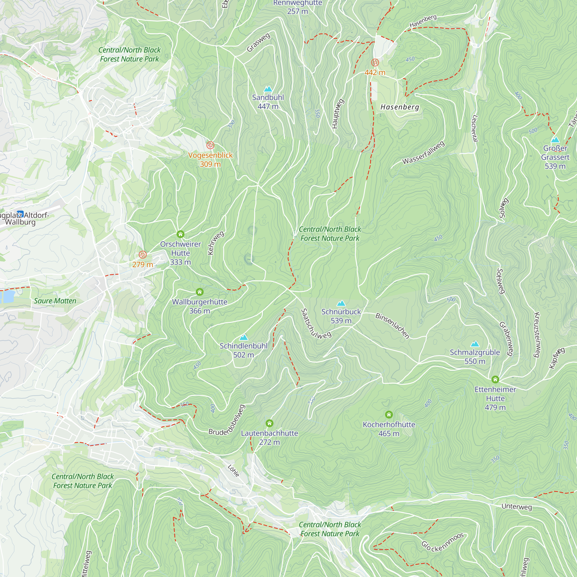Altdorfer Hütte map